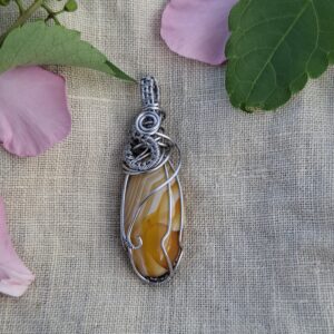 Collar Agata Amarilla