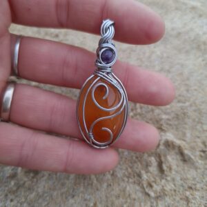 Collar Ágata Roja (ar5)